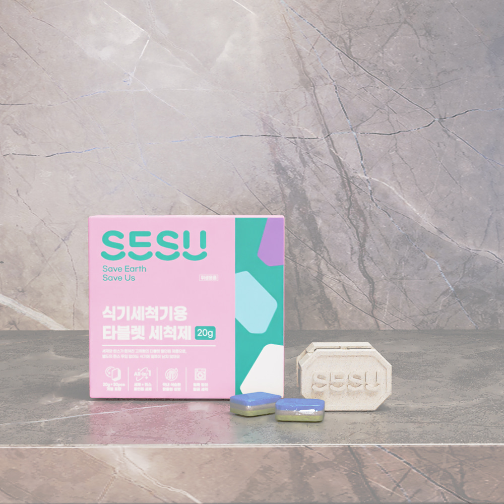 에스이에스유(SESU)[기간한정 커터 무료증정, 회원전용] 세수 식기세척기 세제 20g 30개입